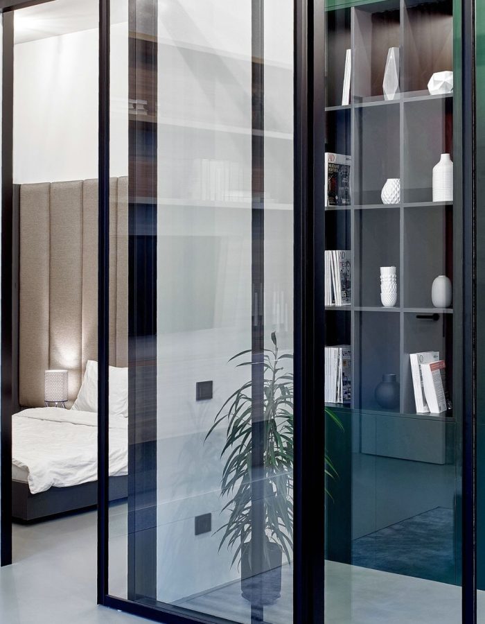 Glass Sliding Room Divider
